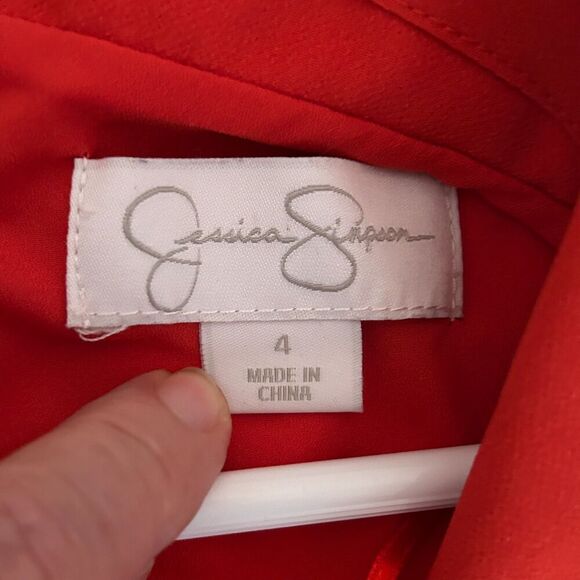 Jessica Simpson Spring Summer Dress Orange Size 4 Zip Closure Back - Picture 5 of 5